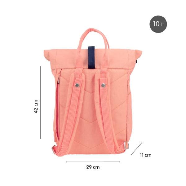 Milan Collezione 430 Zaino Urbano 10L - Chiusura Superiore Arrotolabile - 2 Tasche Laterali - Tasca Posteriore Imbottita - Maniglie Regolabili