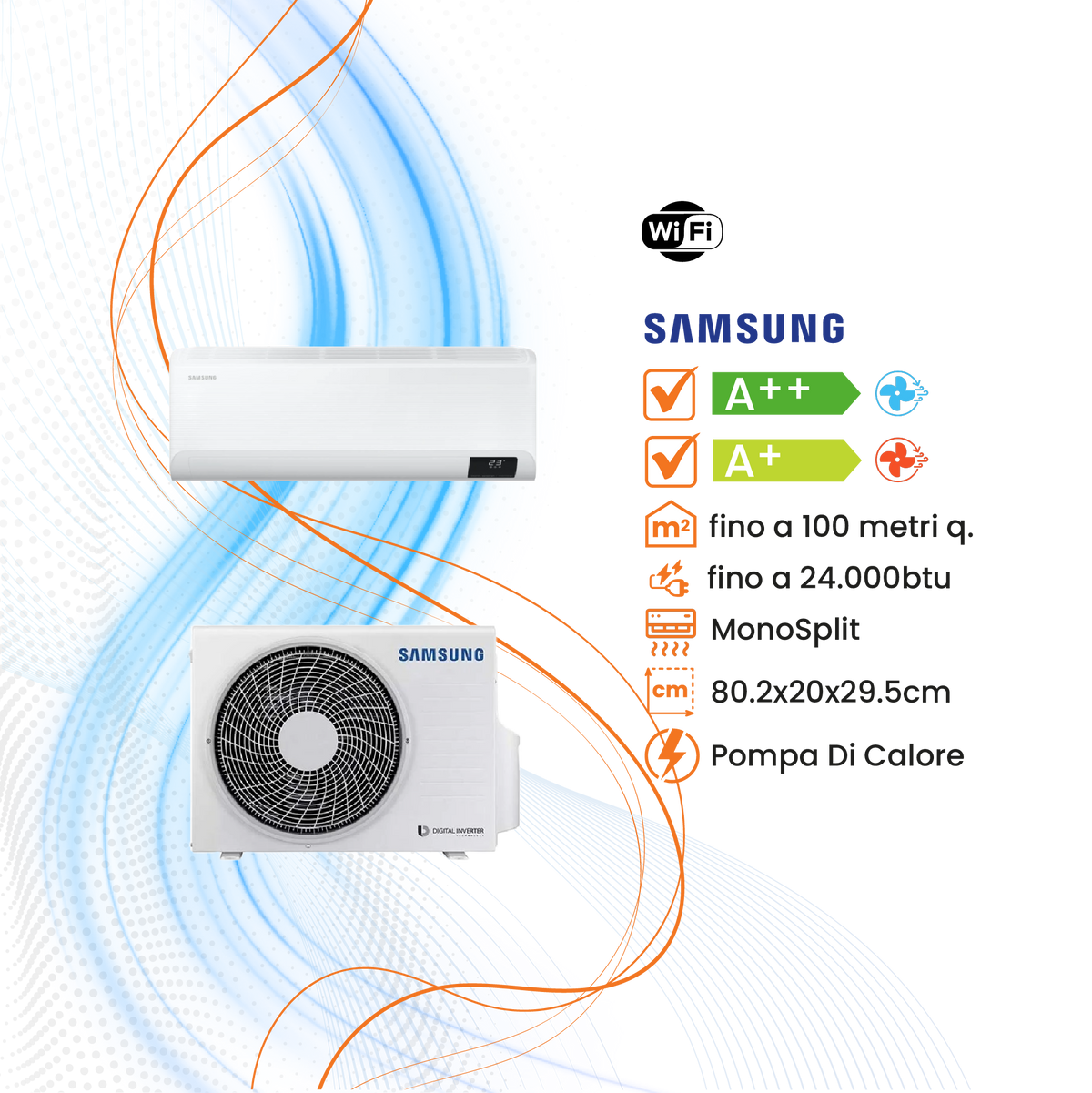 Climatizzatore Samsung Cebu Inverter R-32 WiFi
