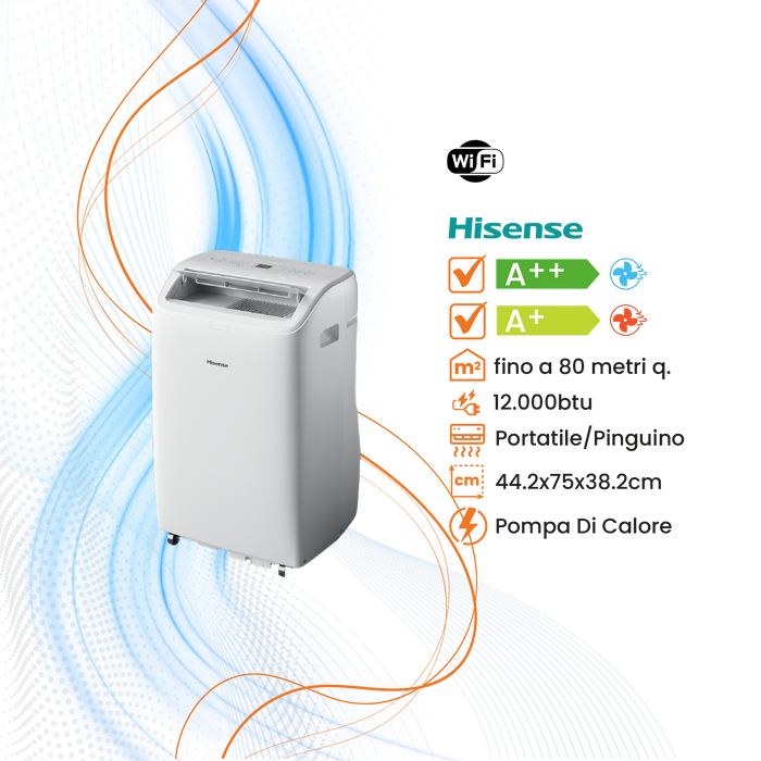 Climatizzatore Hisense Portatile Trattamento Aria/Acqua R-290