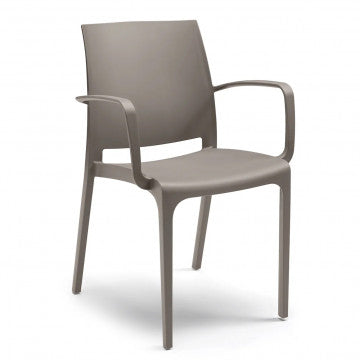 Poltrona monoblocco in polipropilene e fibra di vetro 56x56x80 cm