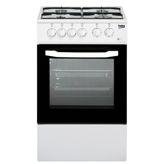 Cucina a Gas 4 Bruciatori Forno Elettrico 54lt 50x50 Bianco