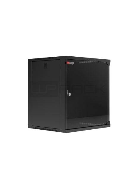 WP RWA-12606-B Armario Mural 12U - Puerta de Cristal - Cerradura de Seguridad - 540x600x580mm - Colore Nero