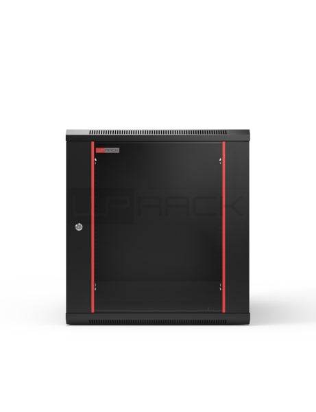 WP RWB-09605-B Armario Mural 9U - Puerta de Cristal - Cerradura de Seguridad - 600x500x500mm - Colore Nero