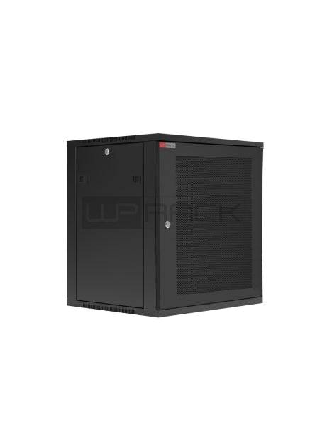 WP RWC-09604-B Armario Mural 9U - Puerta de Acero Perforada - Cerradura de Seguridad - 540x450x445mm - Colore Nero