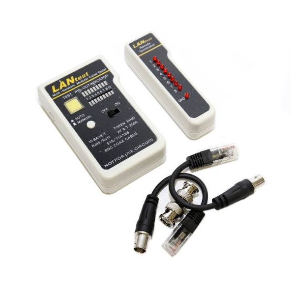 WP Tester Rete RJ11 / RJ12 / RJ45 / BNC - Colore Bianco e Nero