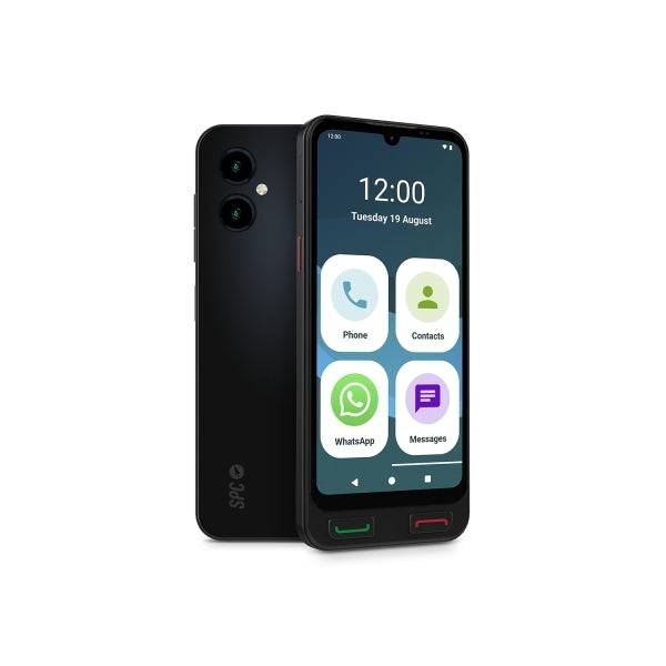 SPC Zeus 2 Pro 4G Smartphone 6,1" - Speciale per Anziani - Pulsante SOS - Memoria 128GB - 4GB di RAM - SPC Care - Colore Nero