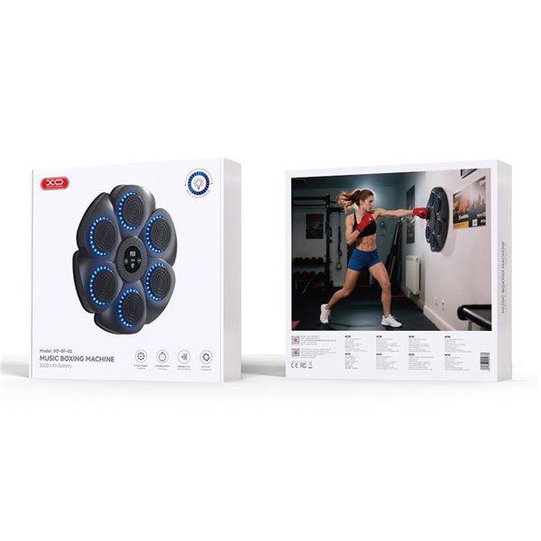 XO SF02 Macchina da Boxe Intelligente con Musica - 6 Punti di Impatto - Punteggio Automatico - Batteria 2000mAh - Colore Nero