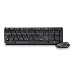 NGS Kit Tastiera Wireless e Mouse Wireless 1200dpi - 12 Tasti Multimediali - Indicatori LED - Colore Nero