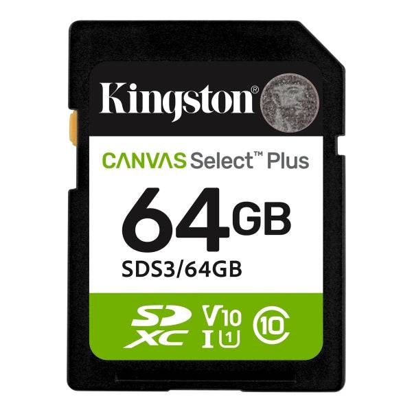 Kingston Scheda SDXC 64GB UHS-I Classe 10 100MB/s Canvas Select Plus