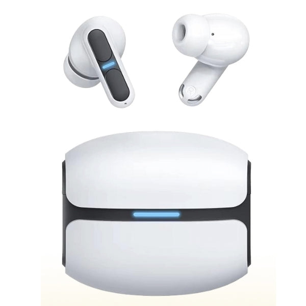 Leotec TWS Gaming Nebula Fit Cuffie Bluetooth 6.0 - Custodia di Ricarica - Colore Bianco