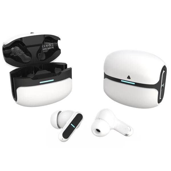 Leotec TWS Gaming Nebula Fit Cuffie Bluetooth 6.0 - Custodia di Ricarica - Colore Bianco