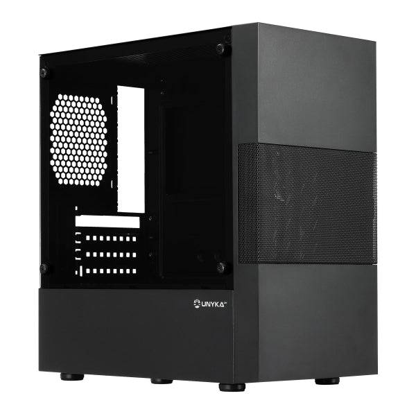 Unykach Aero C25 Case MicroATX - Alimentatore 500W Incluso - Supporto Disco 3.5", 2.5" - USB-A 3.0 e Audio