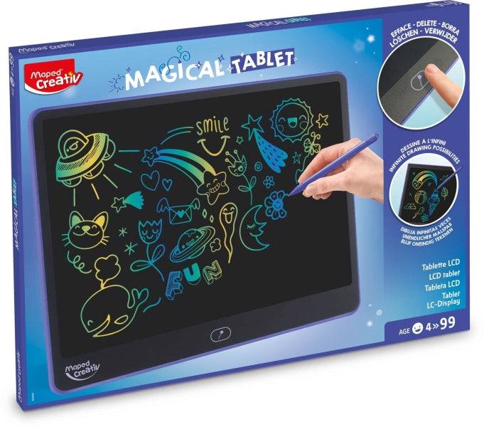 Maped Magical Tablet - Tavoletta LCD 16" Grande Formato per Disegnare e Scrivere - Per Bambini da 4 Anni