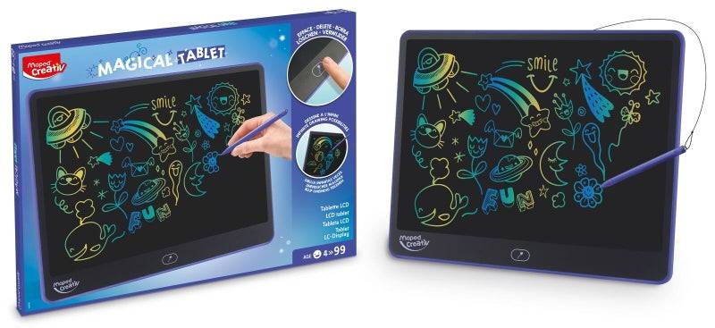 Maped Magical Tablet - Tavoletta LCD 16" Grande Formato per Disegnare e Scrivere - Per Bambini da 4 Anni