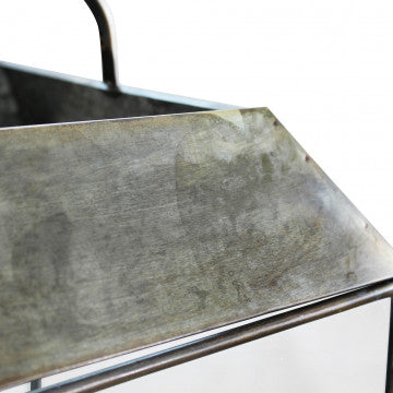 Lanterna in metallo e vetro, dimensioni 33x33x63 cm, finitura bronzo