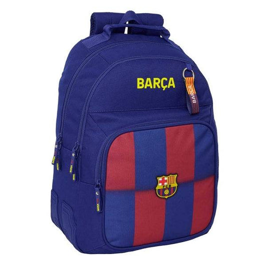 Safta F.C.Barcelona Zaino Scuola 20L - Adattabile a Trolley - 3 Scomparti - Portaborraccia - 32x42x15cm - Colore Rosso e Blu