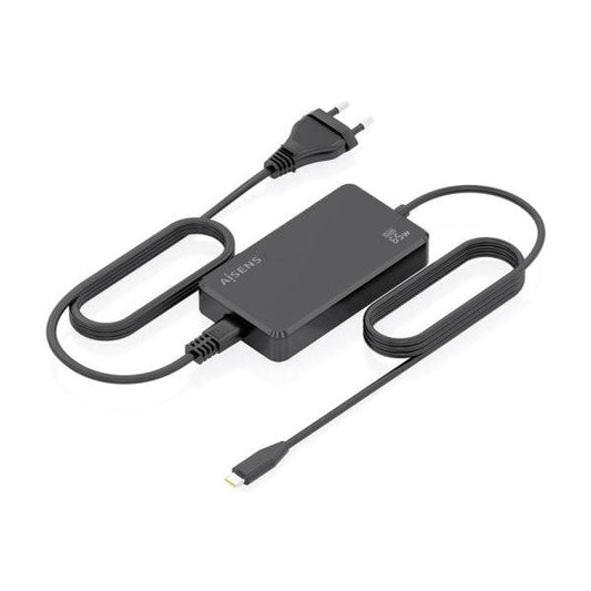 Aisens Caricabatterie per Notebook GaN USB-C/PD 65W - Cavo di 1.80m - Colore Nero