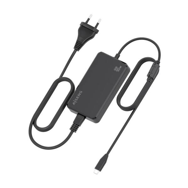 Aisens Caricabatterie per Notebook GaN USB-C/PD 90W - Cavo da 1.80m - Colore Nero