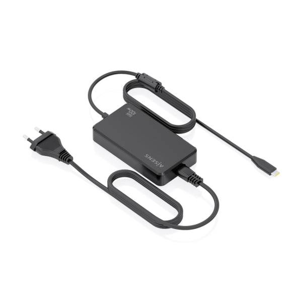 Aisens Caricabatterie per Notebook GaN USB-C/PD 100W - Cavo da 1.80m - Colore Nero