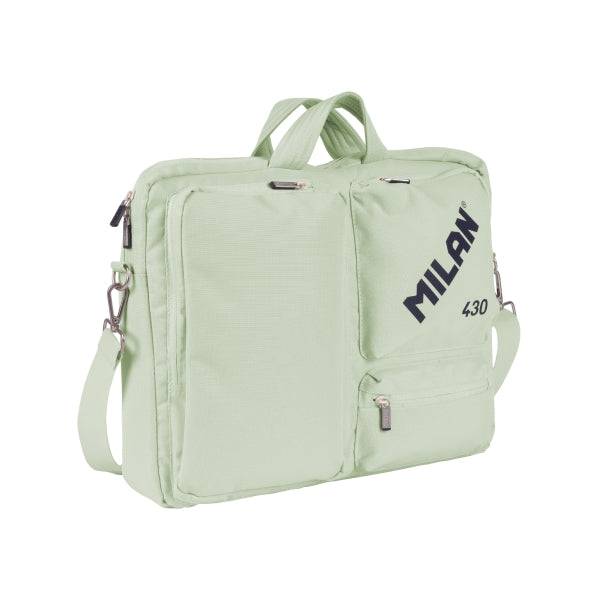 Milan 430 Since 1918 Valigetta per Portatili fino a 17" - Chiusura a Cerniera - 3 Scomparti - 42x34x9cm - Colore Menta