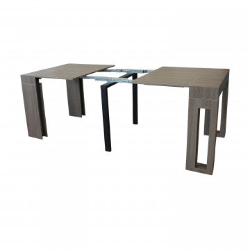 Tavolo consolle con piano melamina e struttura metallo 90x45x75 cm
