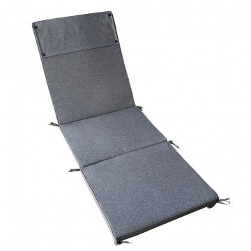 Cuscino sfoderabile idrorepellente poliestere 59x194,5x4 cm grigio