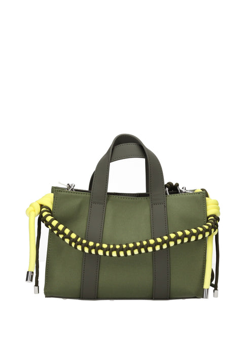 Borsa A Mano Mini Bar Everyday SUN68 In Tessuto Resistente Con Chiusura Magnetica E Tracolla Charm Colorata 23x17x11 Cm