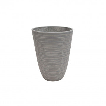 Vaso grande in fibra sintetica colore antracite diametro 39 cm altezza 46