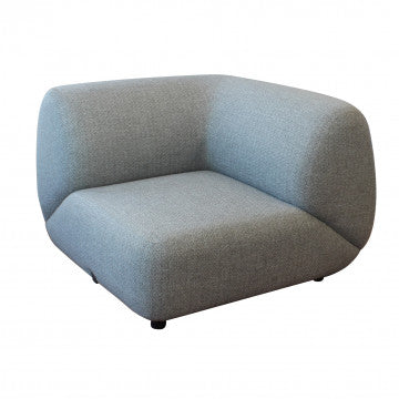 Poltrona laterale in alluminio con cuscini in poliestere 112x112x76 cm
