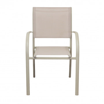 Poltrona Stamford Impilabile Textilene Tortora 56x63x86h cm