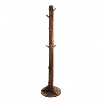 Appendiabiti in legno di pino riciclato 45x45x180 cm colore marrone