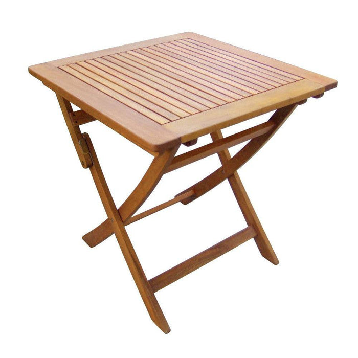 Tavolino Pieghevole Acacia Massiccio 70x70x74h cm Marrone
