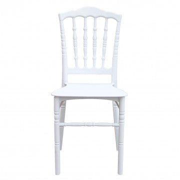 Chaise empilable Trudy En polypropylène blanc - Dimensions : 40 x 39 x 92 cm