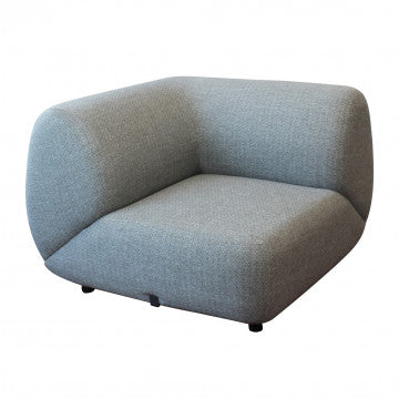 Poltrona laterale in alluminio con cuscini in poliestere 112x112x76 cm