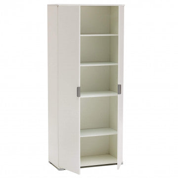 Armadio 2 ante truciolare bilaminato bianco 75x38x174 cm