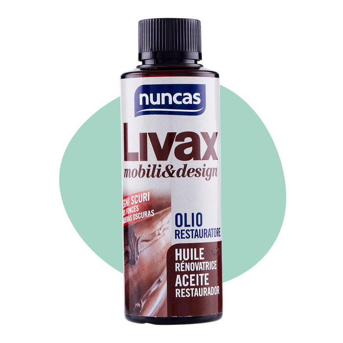 Nuncas livax mobili&design olio restauratore legni scuri - 120ml