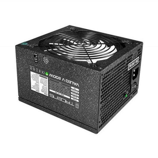 Tacens Valeo V 800M Alimentatore 800W ATX - PFC Attivo - Ventilatore 140mm da 12dB - 80 Plus Silver - Cablaggio Modulare - 158x150x86mm - Colore Nero