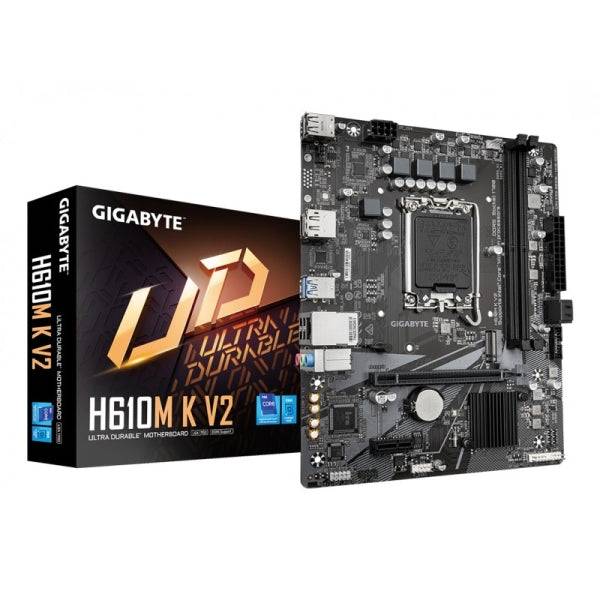 Gigabyte H610M H V2 Scheda Madre Intel 1700 - 2x DDR5 - HDMI, DisplayPort - MicroATX