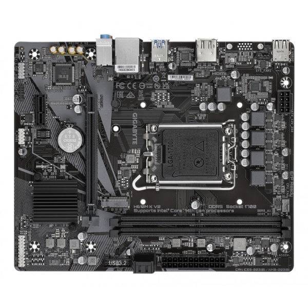 Gigabyte H610M H V2 Scheda Madre Intel 1700 - 2x DDR5 - HDMI, DisplayPort - MicroATX