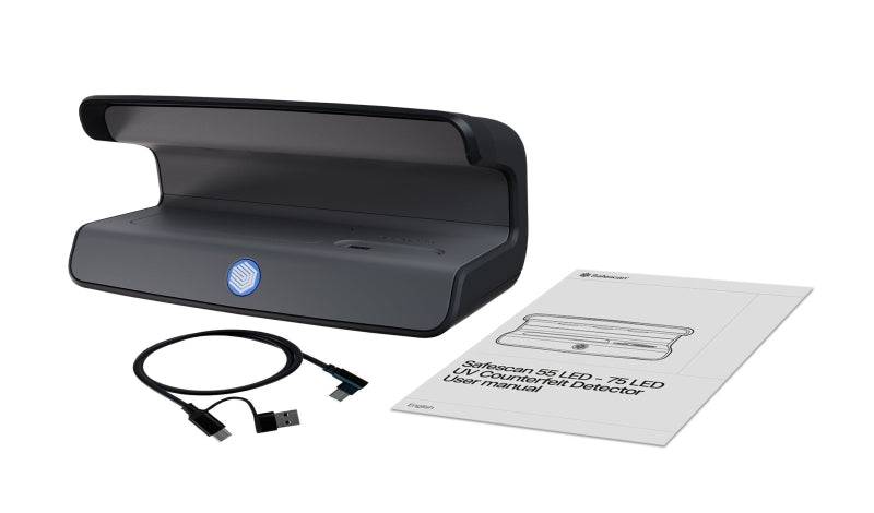 Safescan 55 LED Rilevatore Banconote False UV - Riflettore Integrato - Adatto per Passaporti, Documenti di Identità e Carte di Credito