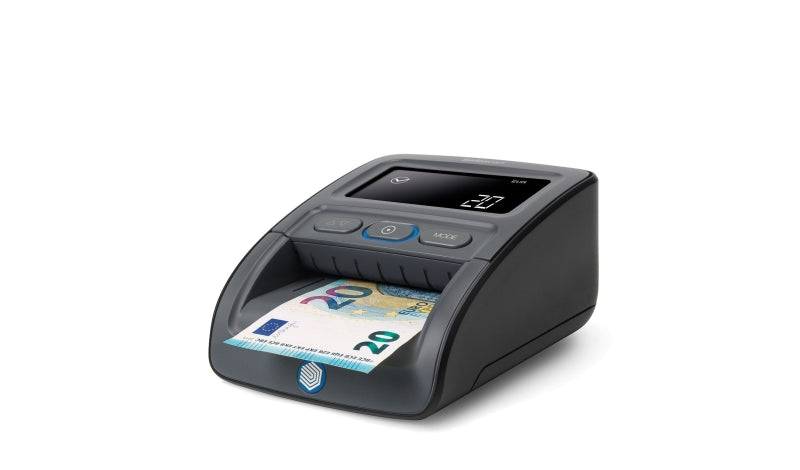 Safescan 155-S Confezione da Detector Automatico de Billetes Falsos - Bateria y Apilador Incluidos - Verifica, Cuenta y Apila