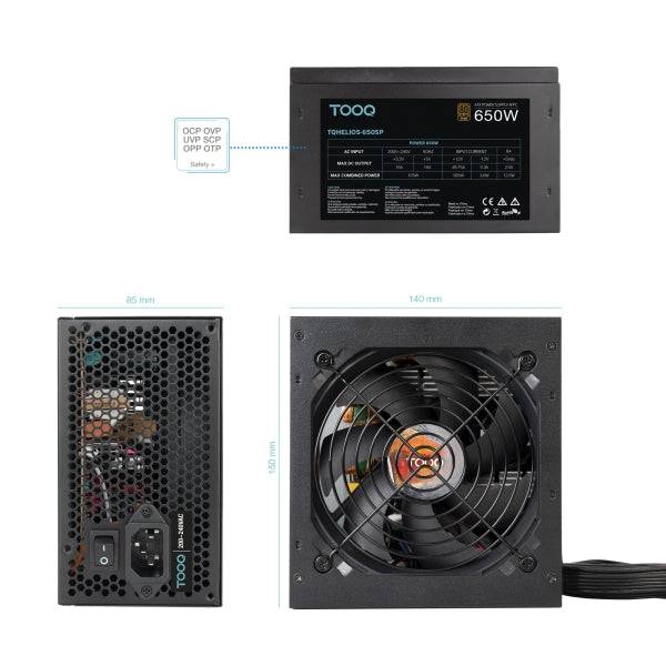Tooq Helios Alimentatore ATX 650W APFC 80+ Bronze - Colore Nero