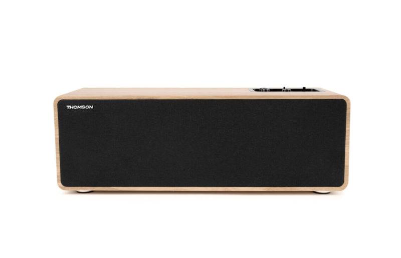 Thomson Sistema Multimediale Stereo - Potenza Musicale 150W - Bluetooth - Ingresso TV, RCA, USB, Ottico - Telecomando - Finitura Legno e Nero