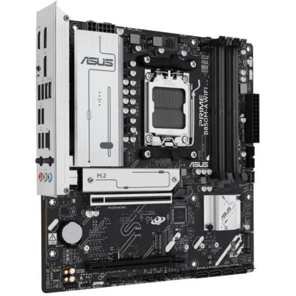 Asus Prime B850M-A WIFI Scheda Madre AM5 - WiFi, Bluetooth, 4x DDR5, 3x M2, 4x SATA III, PCIe 3.0, 4.0, USB 2.0, 3.2, USB-C, RJ-45, HDMI, DisplayPort - Form Factor MicroATX