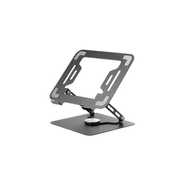 Mars Gaming MA-RSN Supporto da Tavolo per Laptop e Tablet fino a 17" - Regolabile in Altezza - Rotazione 360º - Inclinazione fino a 180º - 260x225x38mm - Colore Acciaio