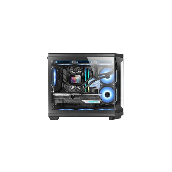 Mars Gaming MC-3TCOREM Minitorre Ultracompatta - Supporto MicroATX/Mini-ITX - Triplo Vetro Temperato - Doppia Camera - 5 Slot di Espansione - 435x287x370mm