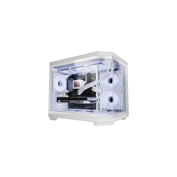 Mars Gaming MC-3TCOREM Minitorre Ultracompatta - Supporto MicroATX/Mini-ITX - Triplo Vetro Temperato - Doppia Camera - 5 Slot di Espansione - 435x287x370mm