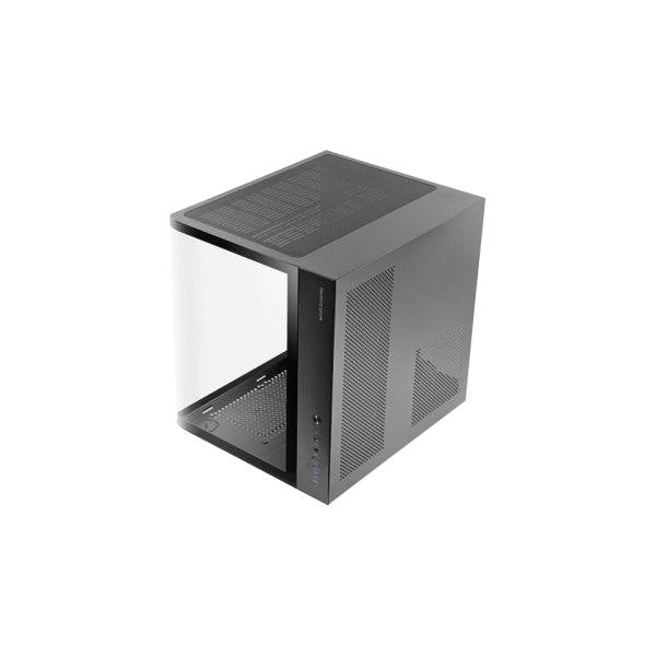 Mars Gaming MC-CURV Chassis Tower ATX - Vetro Temperato Curvo Continuo - Doppia Camera - Connettività USB-C e USB 3.0 - 7 Slot di Espansione - 343x286x353mm - Colore Nero