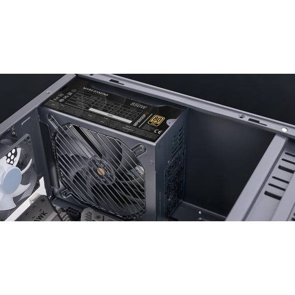 Mars Gaming MPB850PSI Alimentatore ATX 850W - 80 Plus Gold - Modulare - Compatibile con ATX 3.1 e PCIe 5.1 - 150x160x85mm - Colore Nero