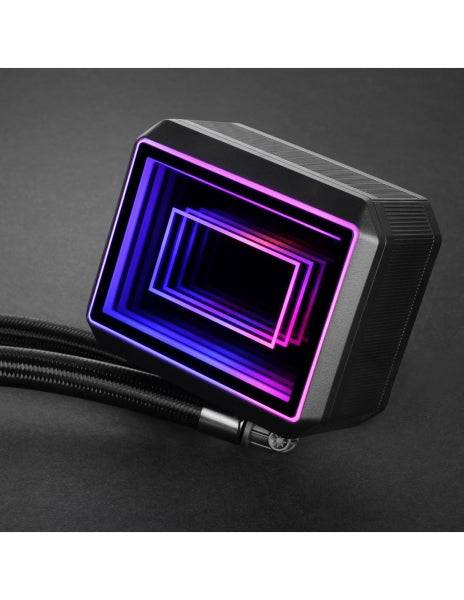 Mars Gaming ML-TWO360 Kit Raffreddamento Liquido - Potenza 600W - Illuminazione ARGB Infinity Mirror - Pompa Opti-Chamber - Colore Nero